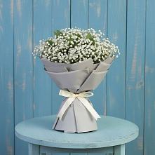 Букет цветов из:  Гипсофила в поселок Карьероуправления