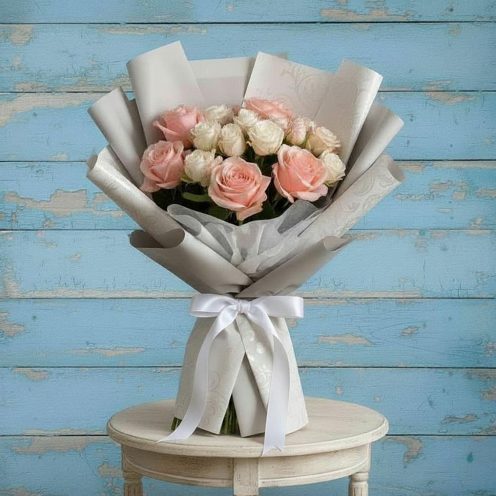 Букет цветов из: Розы в поселок Карьероуправления