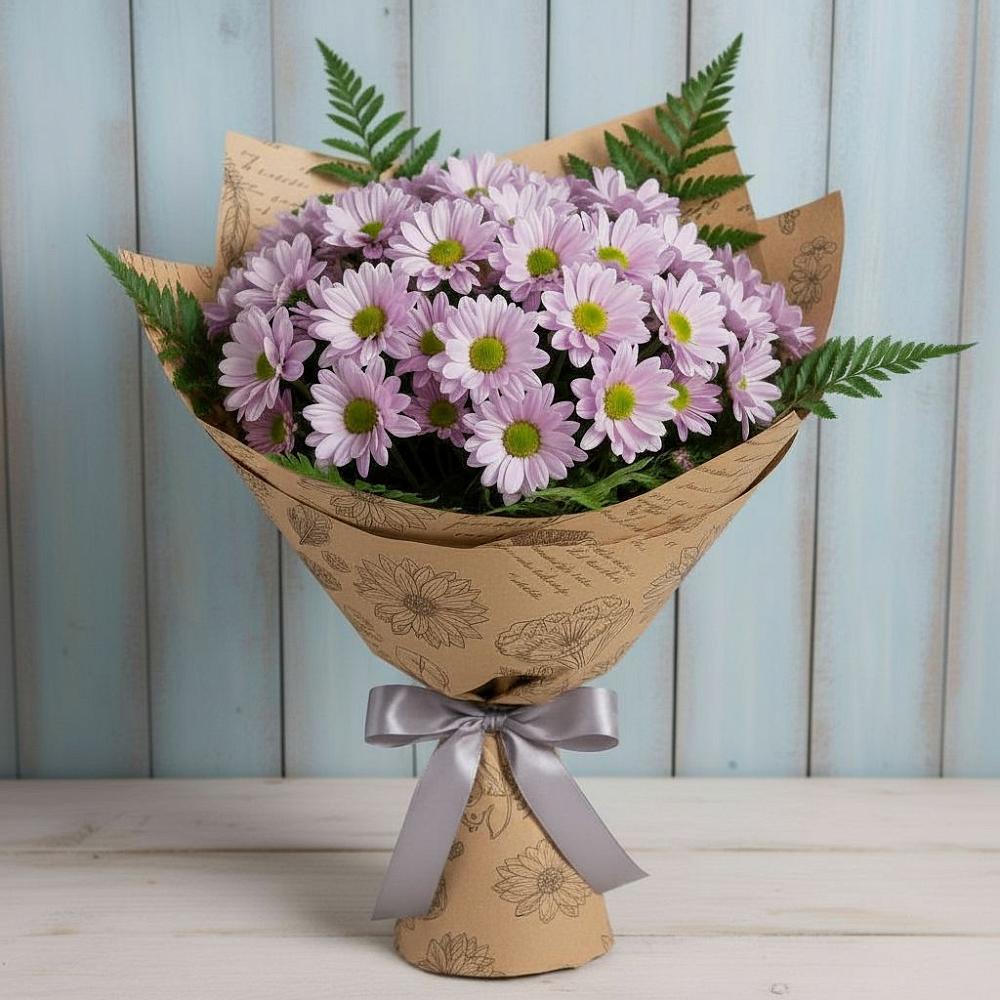 Букет цветов из: Хризантемы в поселок Карьероуправления