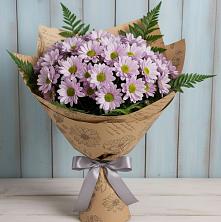 Букет цветов из:  Хризантемы в поселок Карьероуправления