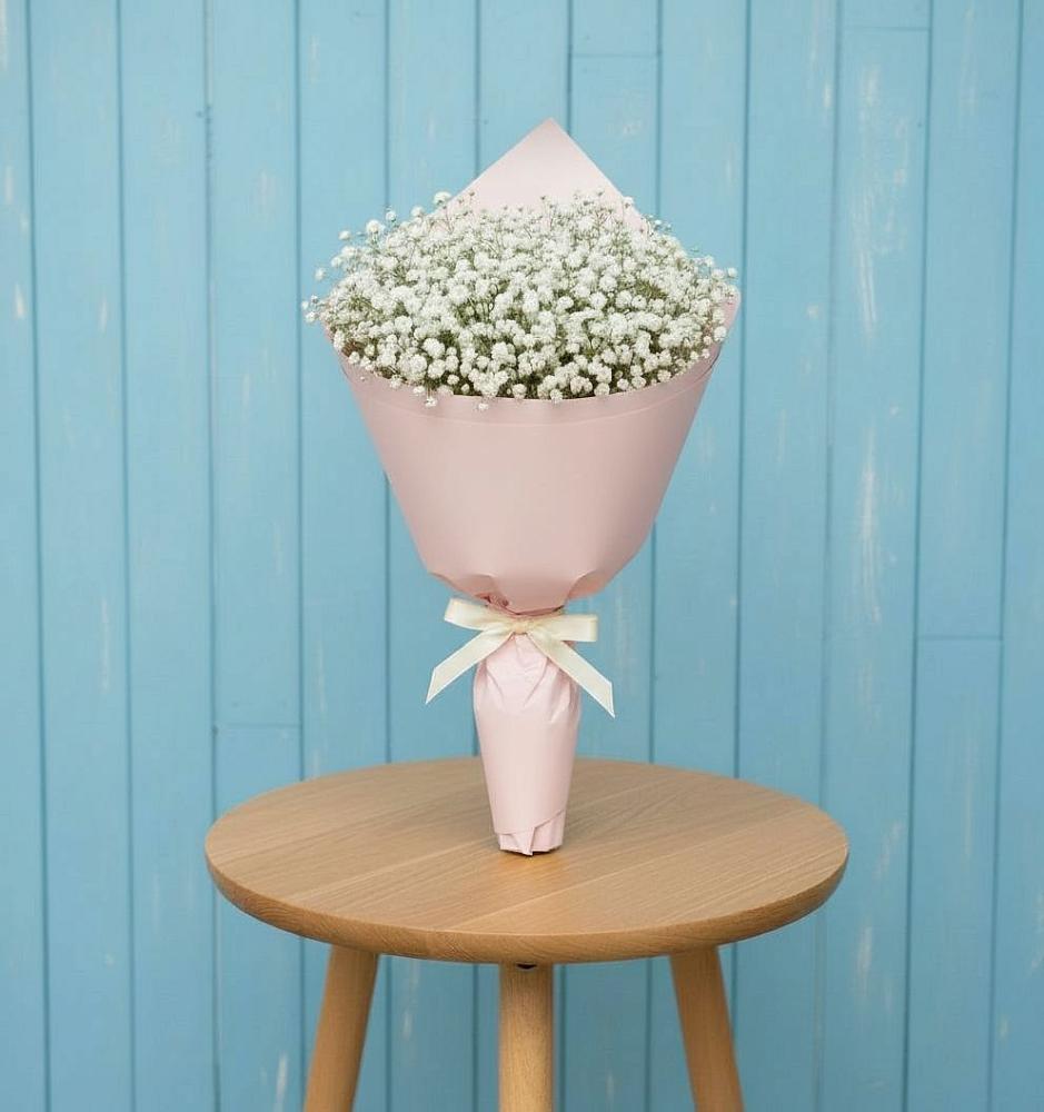 Букет цветов из: Гипсофила в поселок Карьероуправления