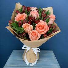 Букет цветов из:  Розы и Альстромерии #REPLACE_PRED# поселок Карьероуправления