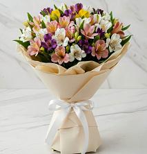 Букет цветов из:  Альстромерии в поселок Карьероуправления