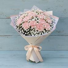 Букет цветов из:  Гвоздики в поселок Карьероуправления