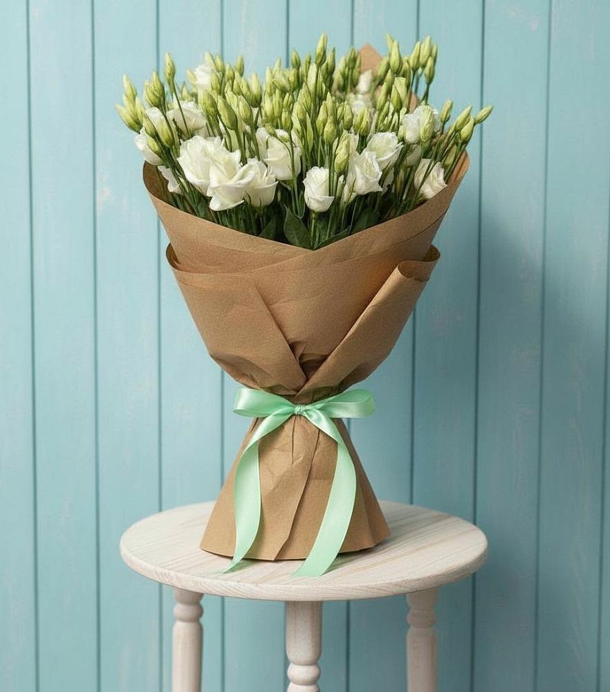 Букет цветов из: Лизиантусы в поселок Карьероуправления