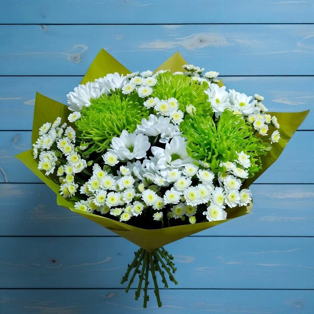 Букет цветов из: Хризантемы в поселок Карьероуправления