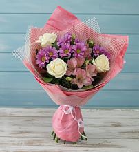 Букет цветов из:  Герберы в поселок Карьероуправления