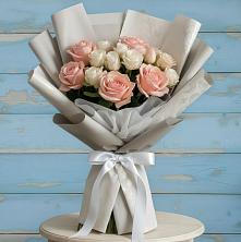 Букет цветов из:  Розы в поселок Карьероуправления