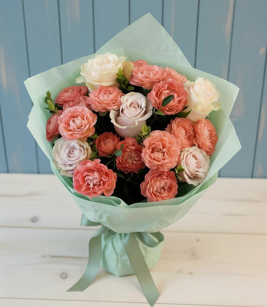 Букет цветов из: Розы в поселок Карьероуправления