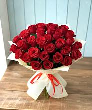 Букет 29 Красных роз в поселок Карьероуправления