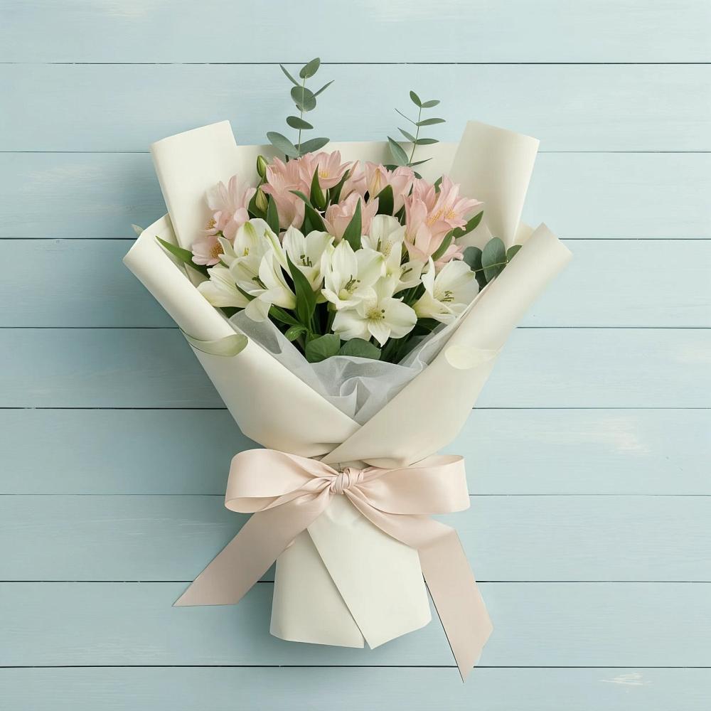 Букет цветов из: Альстромерии в поселок Карьероуправления