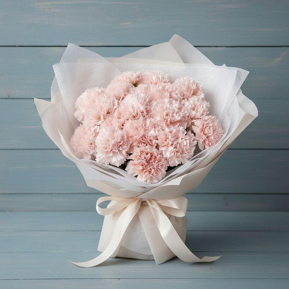 Букет цветов из: Гвоздики в поселок Карьероуправления