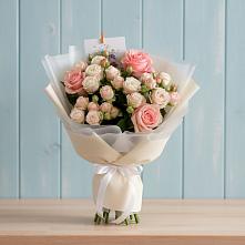 Букет цветов из:  Розы в поселок Карьероуправления
