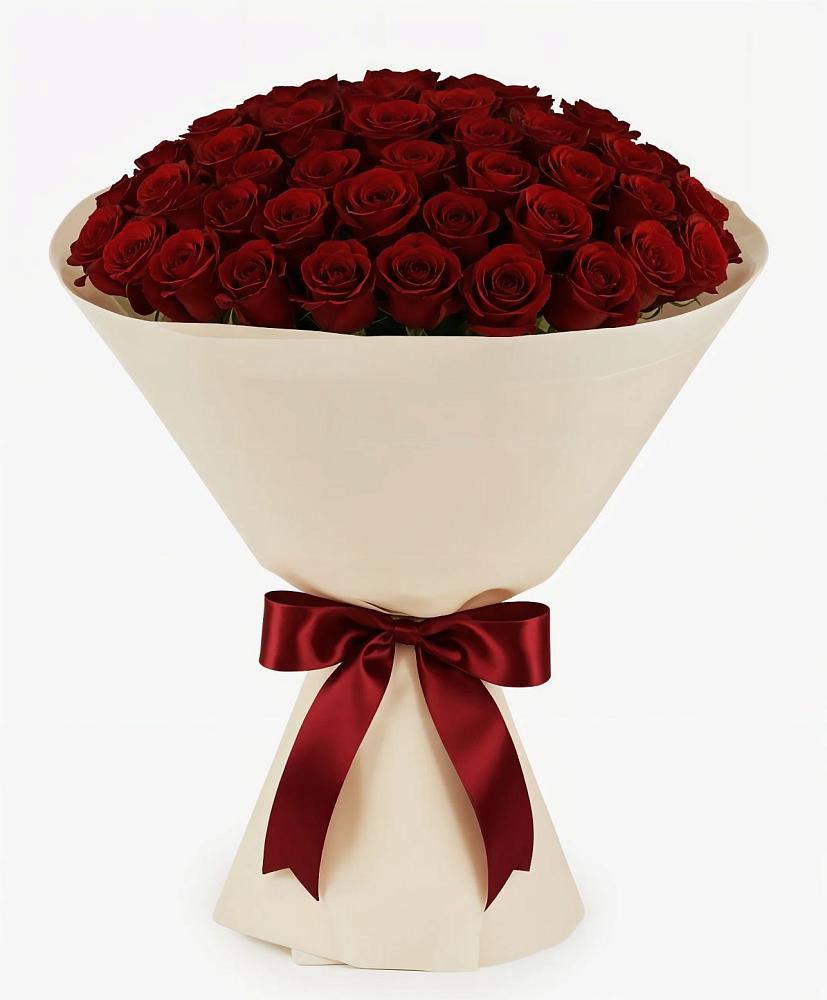 Букет 101 Бордовая роза Блэк Бакарра в поселок Карьероуправления