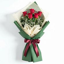 Букет цветов из:  Розы в поселок Карьероуправления