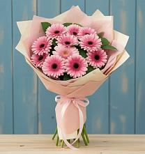 Букет цветов из:  Герберы в поселок Карьероуправления
