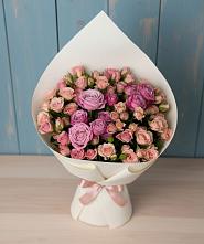 Букет цветов из:  Розы в поселок Карьероуправления